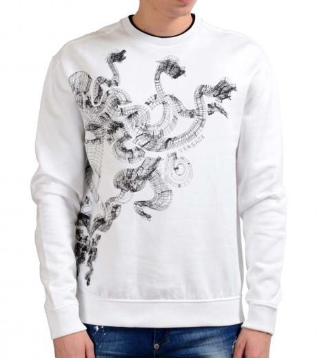 white graphic print sweatshirt