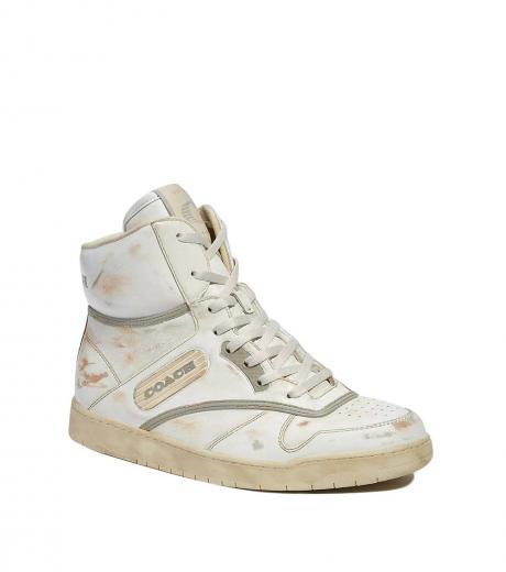white high-top sneakers