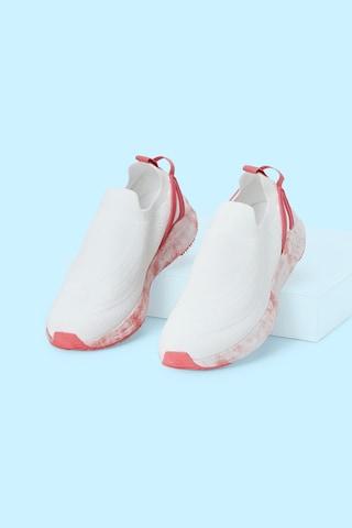 white knitted casual women sport shoes