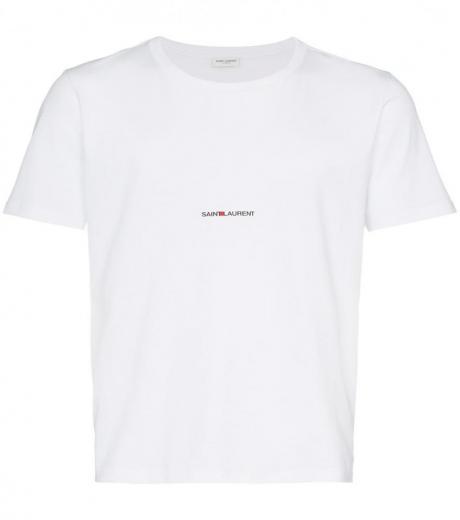 white logo cotton t-shirt