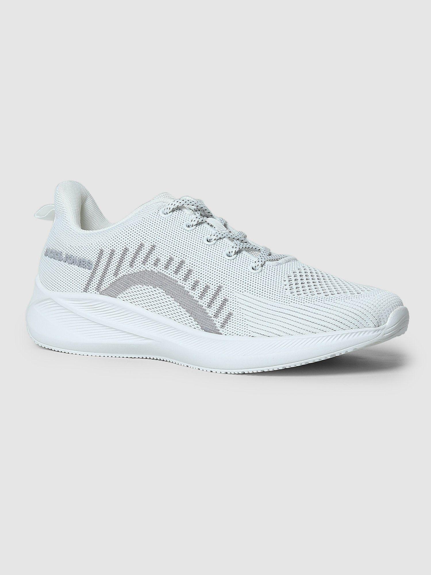 white logo print sneakers
