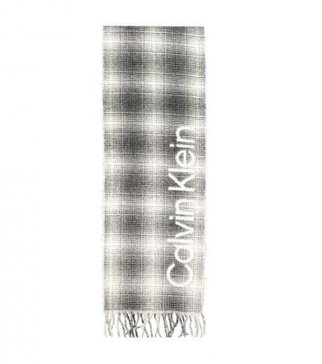 white logo scarf