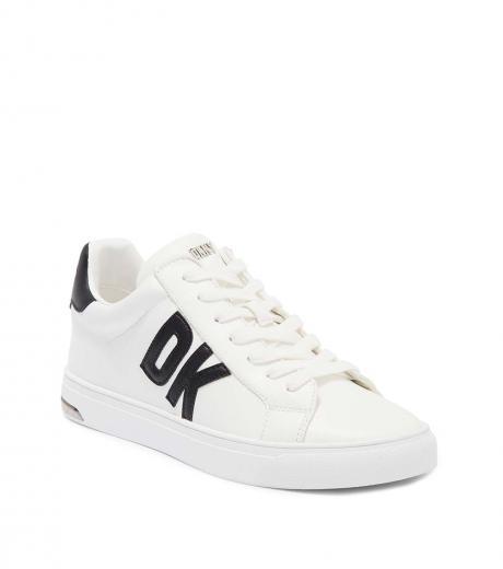 white logo sneakers