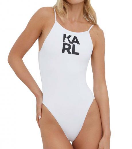 white one-piece swimsuit