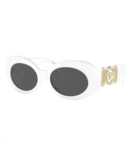 white oval signature sunglasses