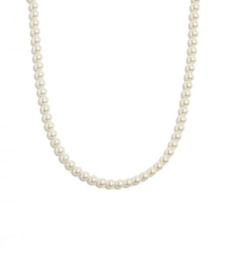 white pearl strand necklace