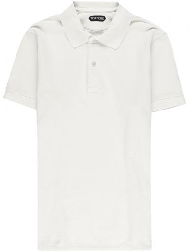 white piquet polo shirt