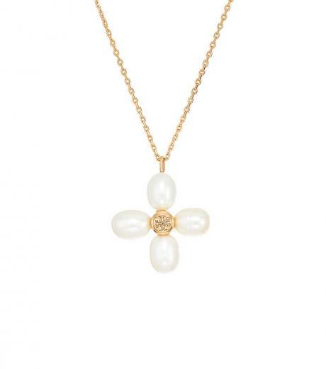 white rose gold baroque pearl flower necklace