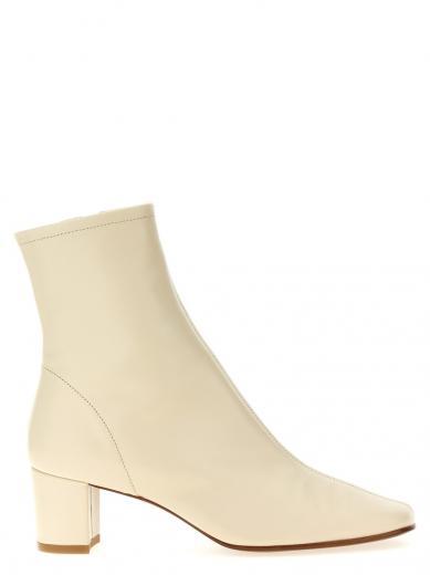 white sofia ankle boots