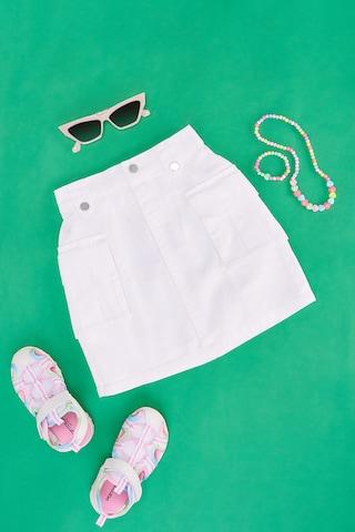 white-solid-thigh-length--casual-girls-regular-fit--skirt