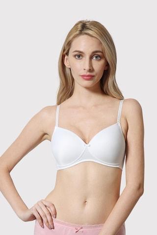 white solid women regular fit bra