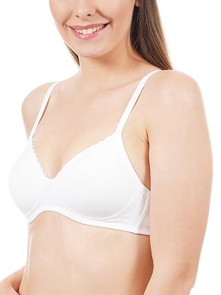 white solid women regular fit bra