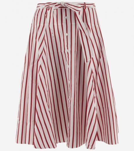 white stripe cotton skirt