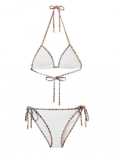 white triangle bikini set