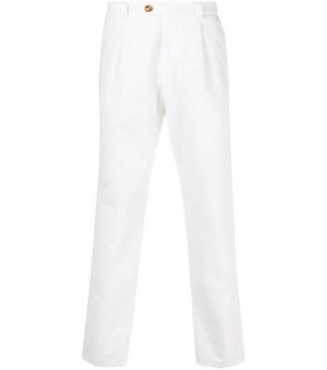 white white  leisure fit trousers