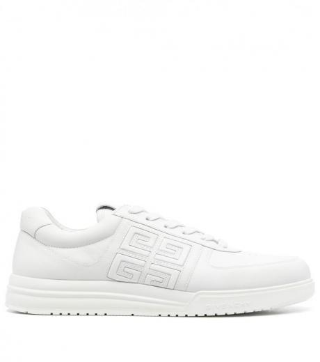white white g4 leather sneakers
