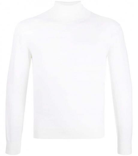 white white rollneck jumper