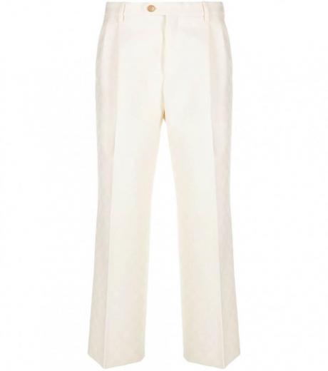 white wool trousers