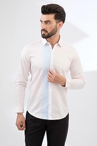 white & pink cotton shirt