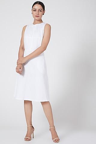 white a-line dress