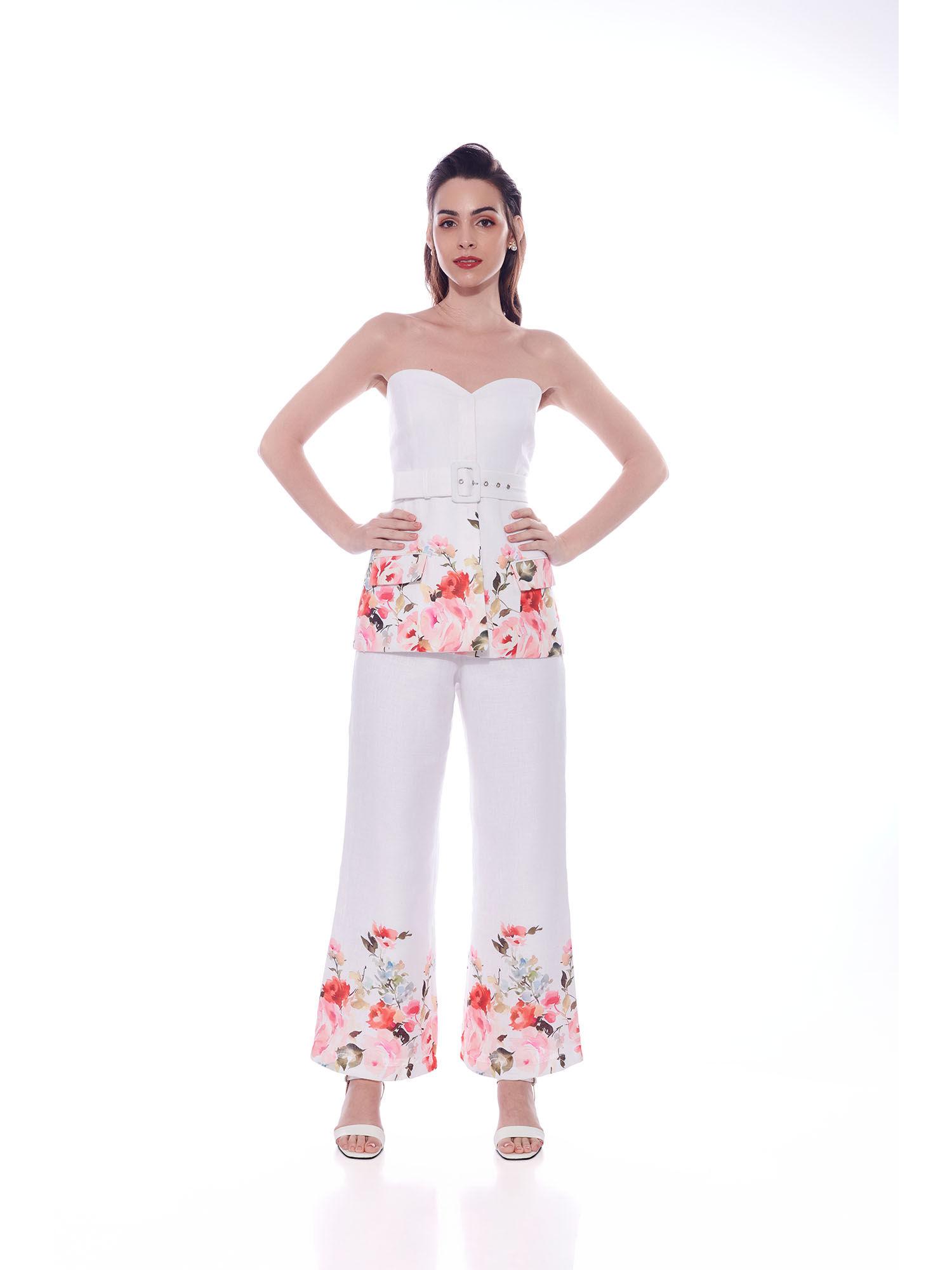 white aria trouser