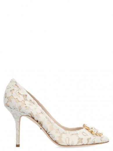 white bellucci pumps