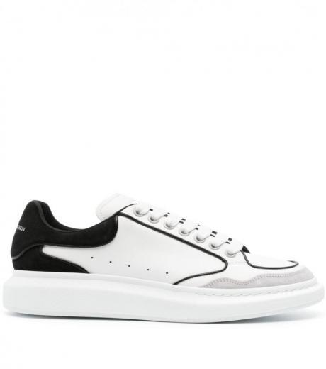 white black oversized leather sneakers