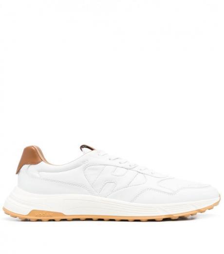 white brown hyperlight leather sneakers