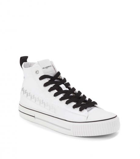 white canvas high top sneakers
