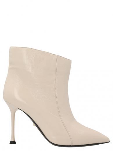 white cher ankle boots