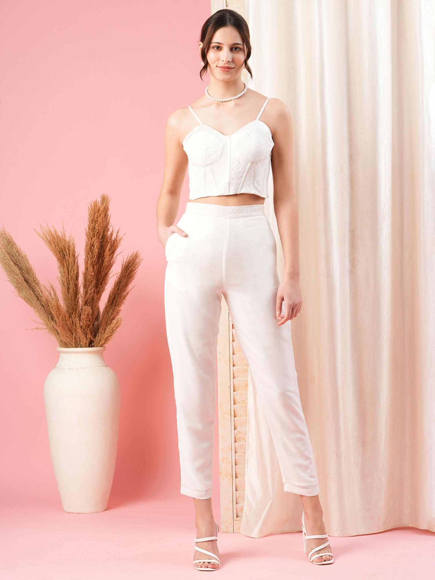 white co-ord (set of 2)