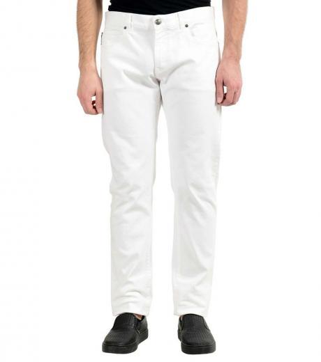 white cody fit slim jeans