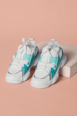 white color block sports girls sport shoes