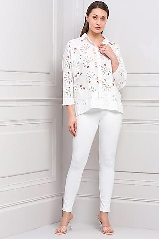 white cotton blouse