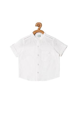 white cotton collared shirt for boys