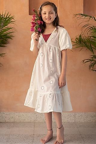 white cotton dress for girls