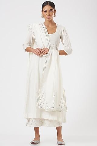 white cotton kurta set