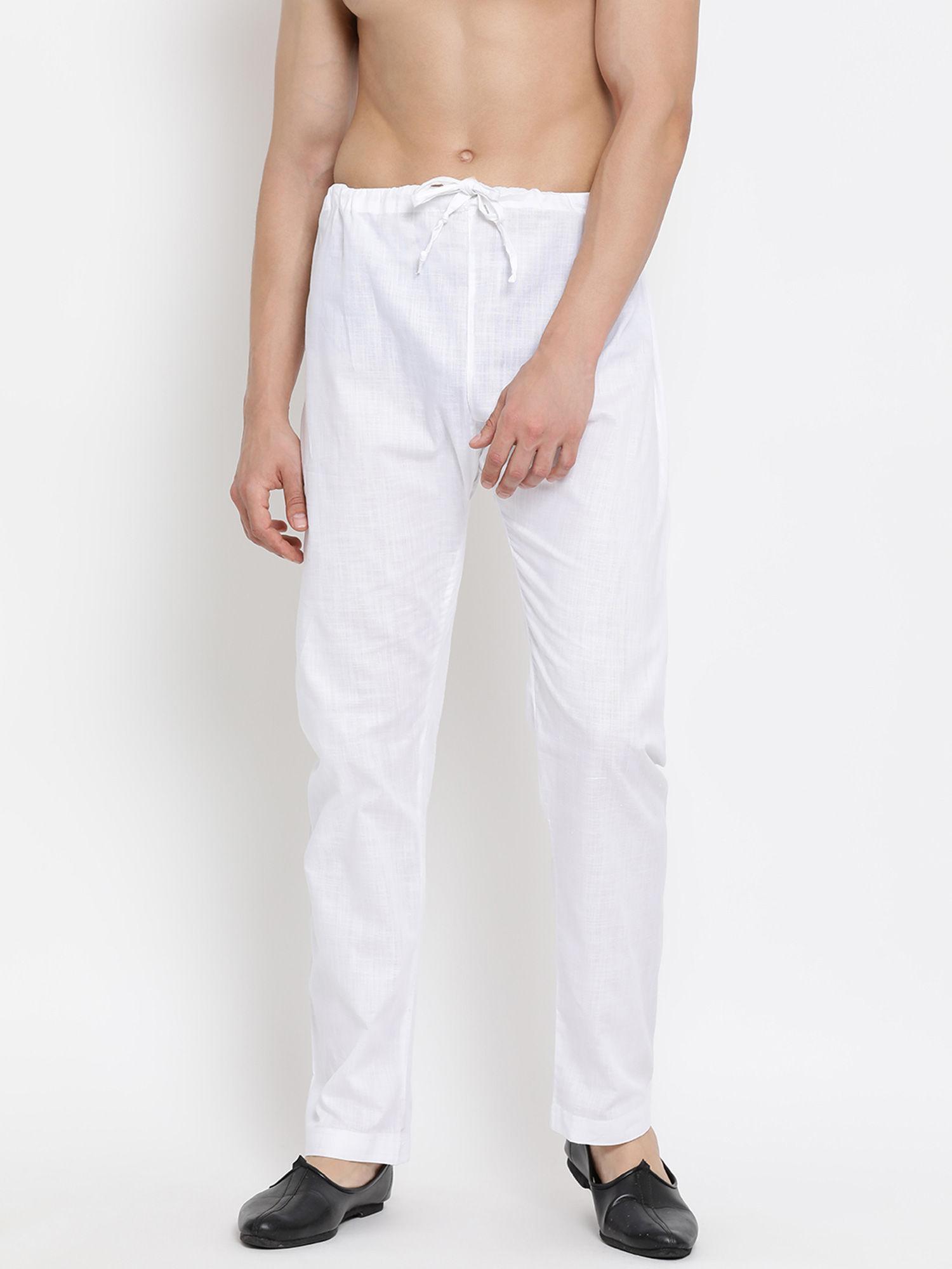 white cotton linen blend pyjama