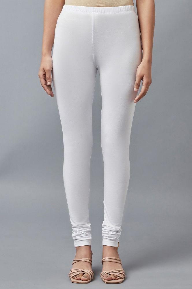 white cotton lycra churidar