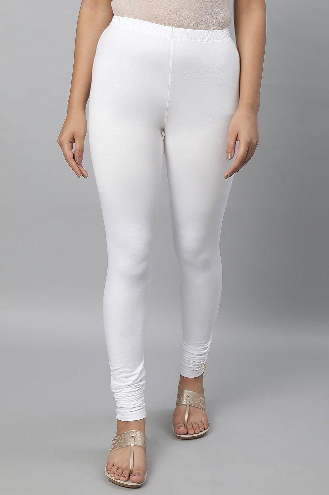 white cotton lycra churidar