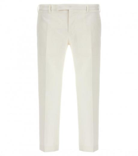 white cotton pants