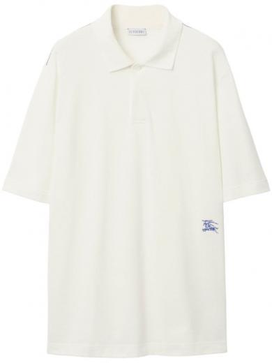 white cotton polo shirt