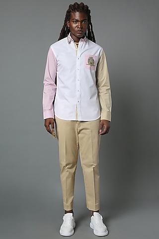 white cotton poplin shirt