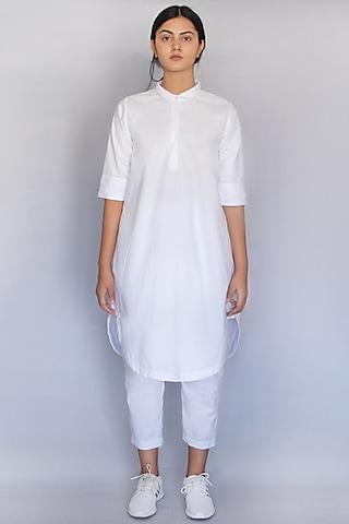 white cotton shirt tunic