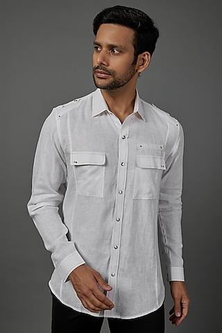 white cotton shirt