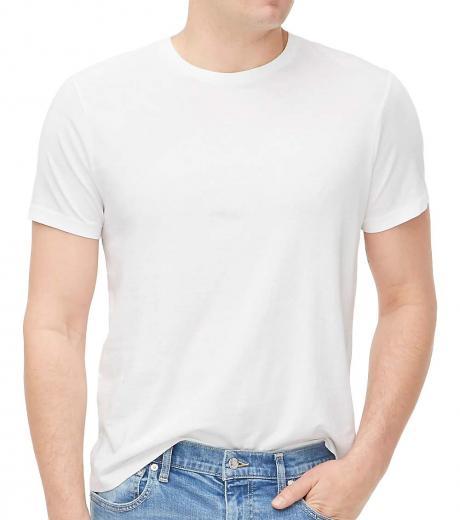 white cotton washed jersey t-shirt
