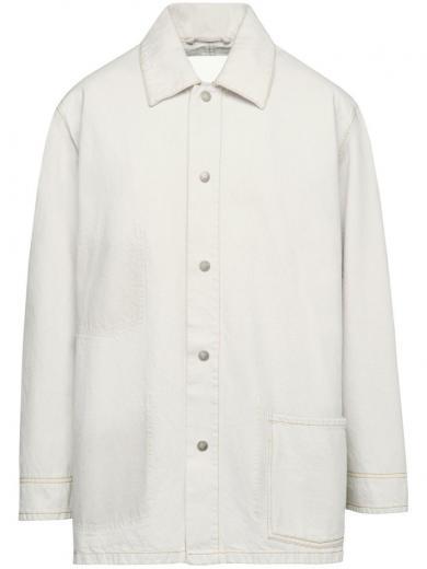 white denim caban jacket