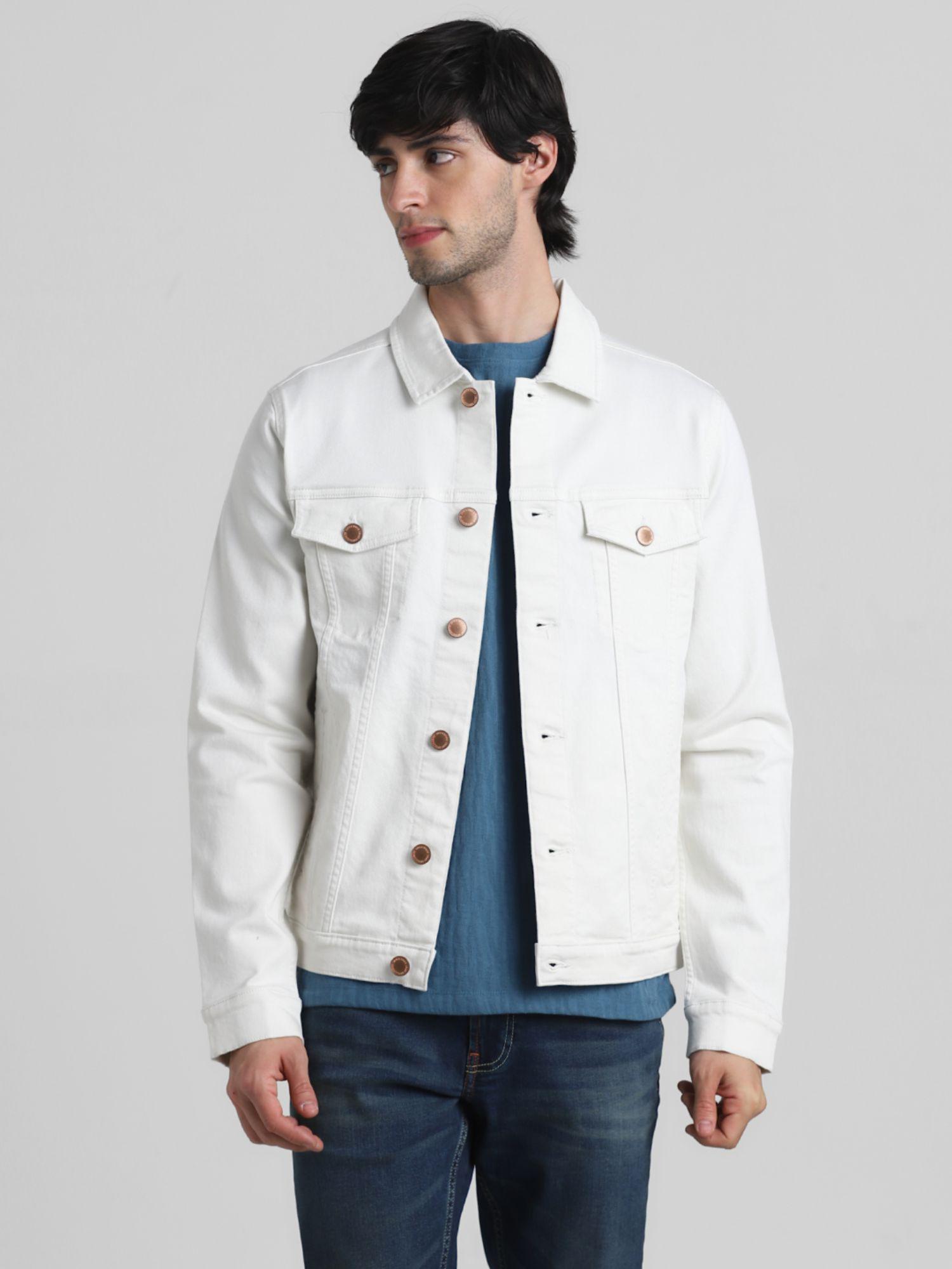 white denim jacket