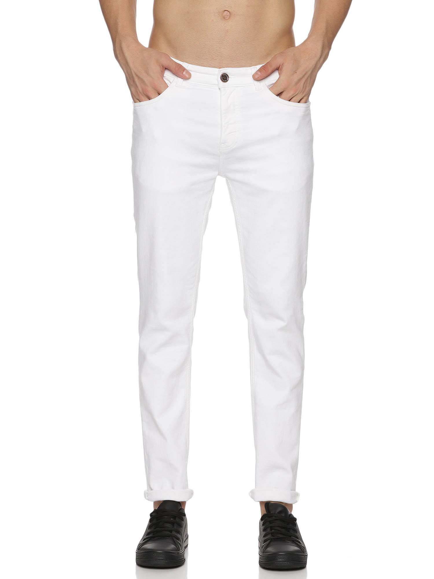 white denim pant