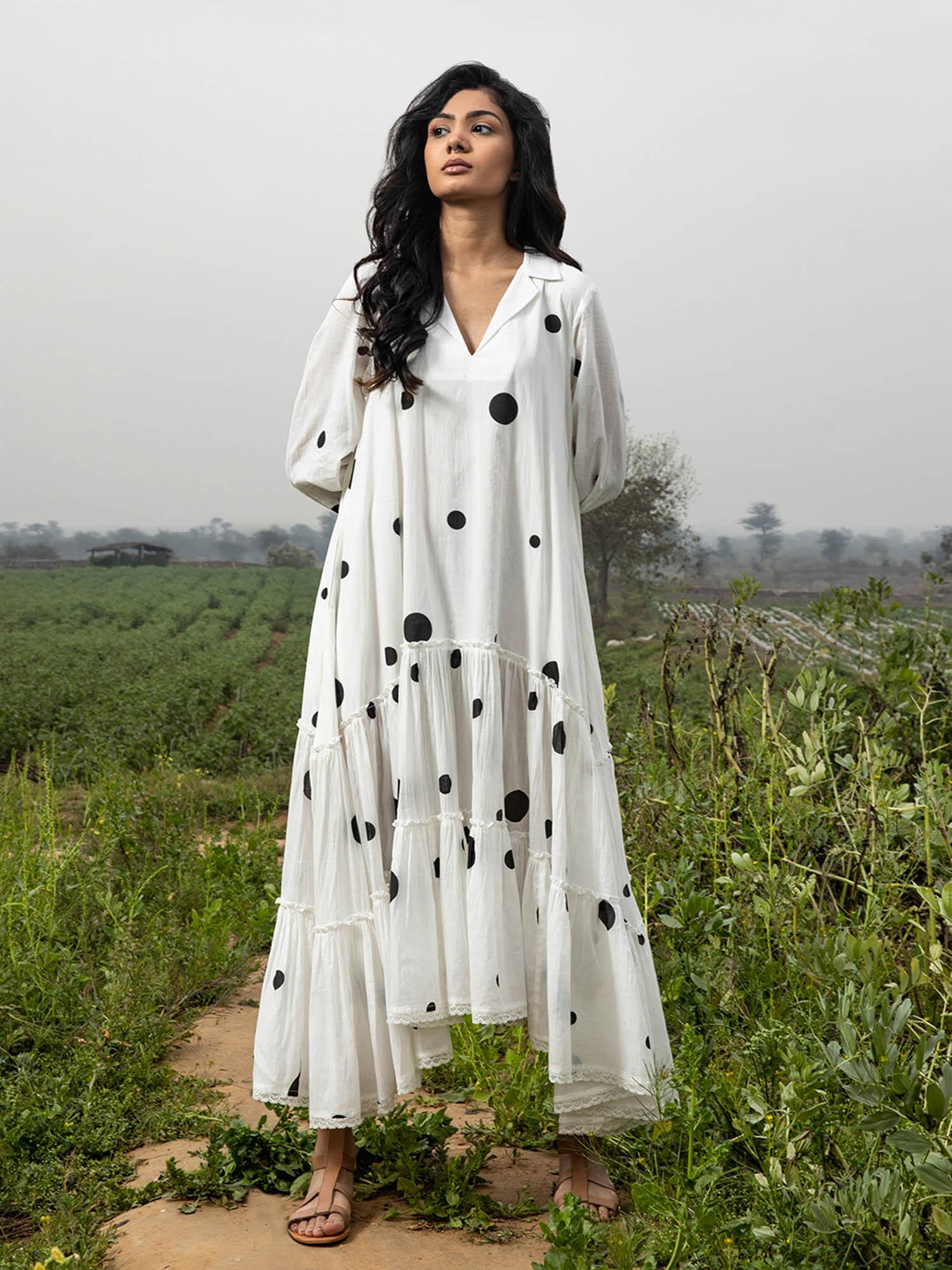 white elderflower dress